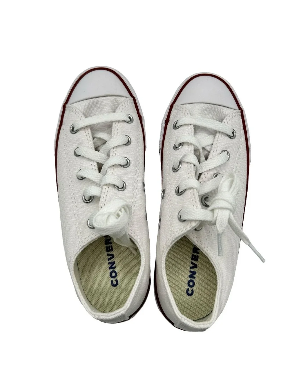 Converse Chuck Taylor All Star Low Top White Youth Sneakers Size 2 NWB